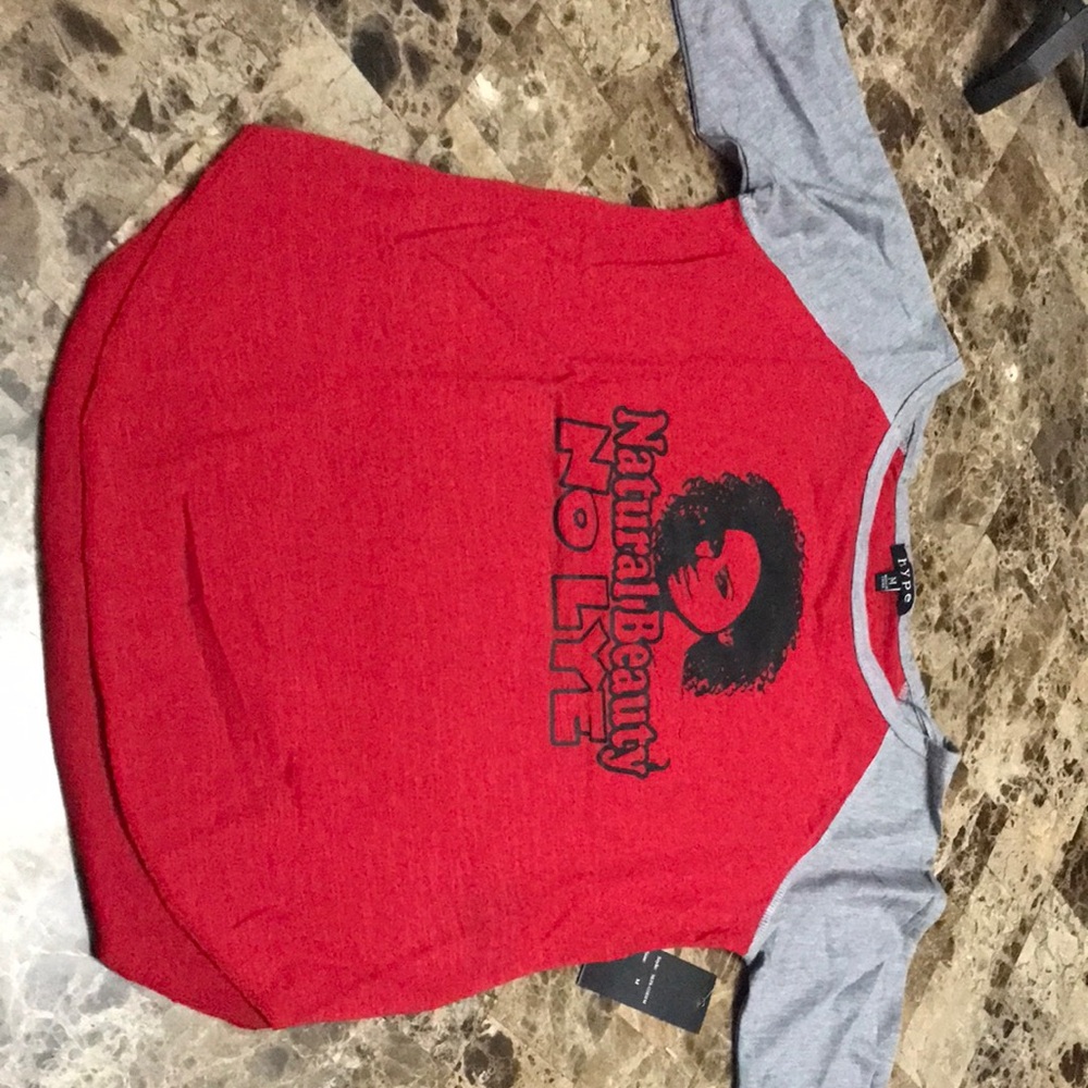 Red and Gray Kids Raglan Shirt